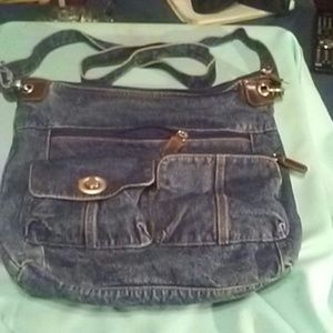 Denim shoulder bag